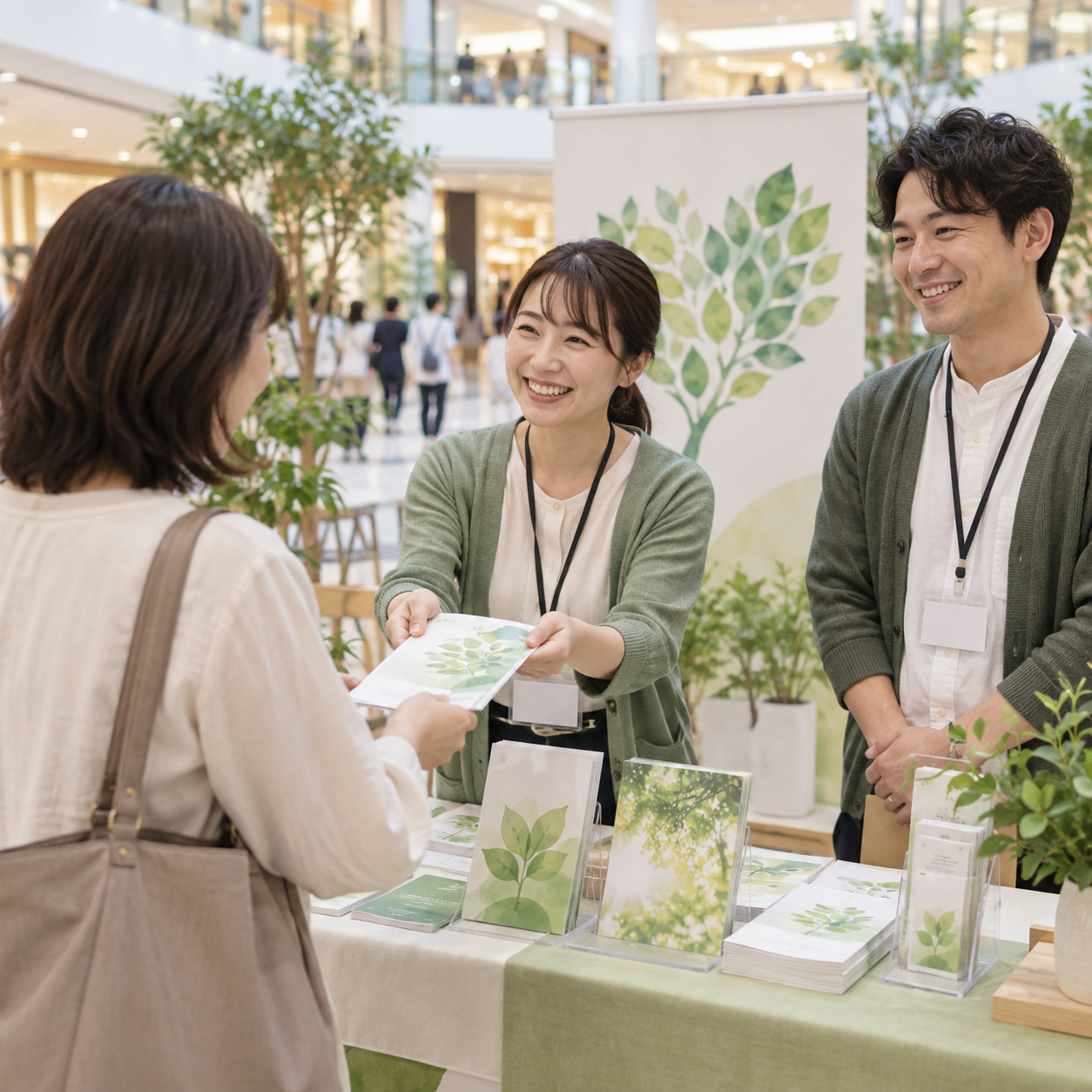 案内ブースで里親制度を紹介するイメージ