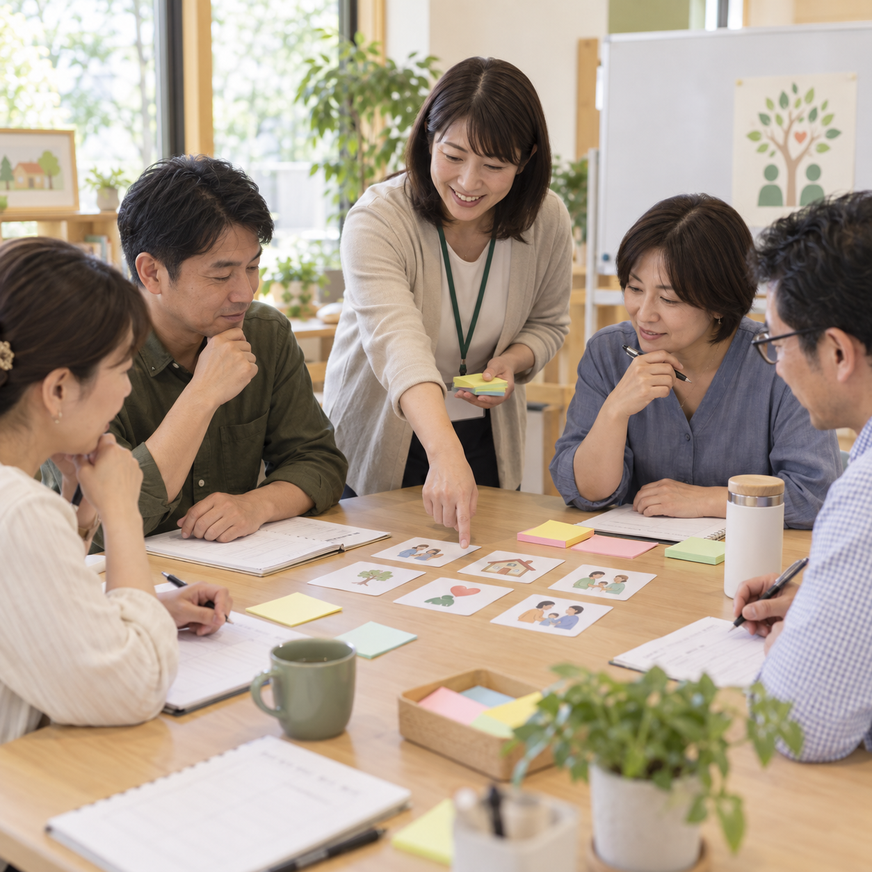 教材を使う支援研修のイメージ