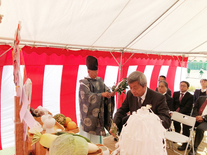青葉分校の特別教室棟等の増築工事 地鎮祭